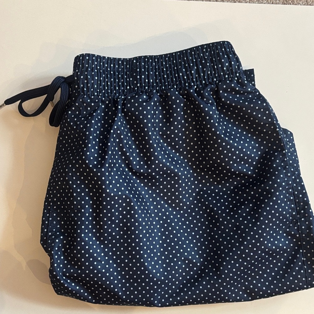 2xist Dark Blue Swim Trunks with White Swiss Dots NWOT - Picture 4 of 15